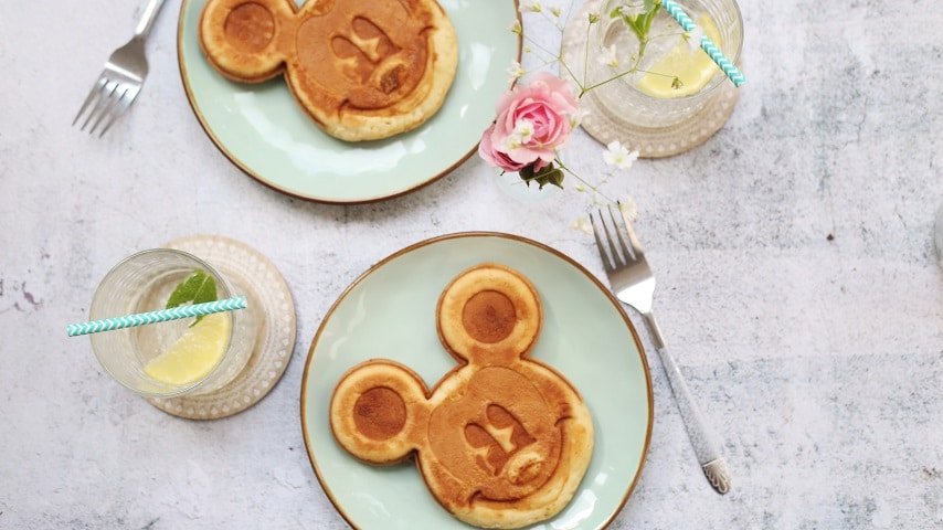 Image showing 2 Mickey shaped pancakes, GoLocalise, Disney voice over artists, voice overs