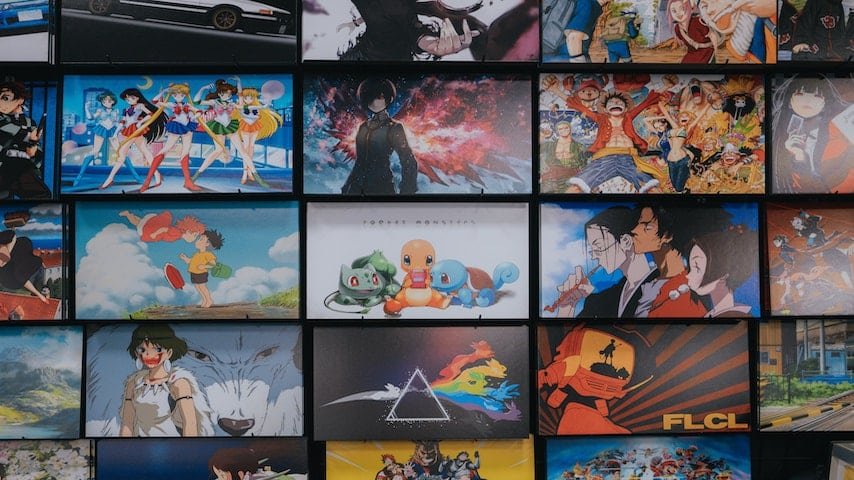Picture illustrating different anime pictures grouped together. For blog Japanese video game voiceovers. Retrieved from Unsplash. https://unsplash.com/photos/IxDPZ-AHfoI?utm_source=unsplash&utm_medium=referral&utm_content=creditShareLink