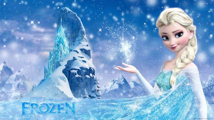 Voice of Elsa. Image of Elsa from the Disney movie Frozen and Frozen 2. This image is used to illustrate the article "Who is the Voice of Elsa in Frozen?". Image taken from: https://wallpaperaccess.com/elsa-frozen-disney