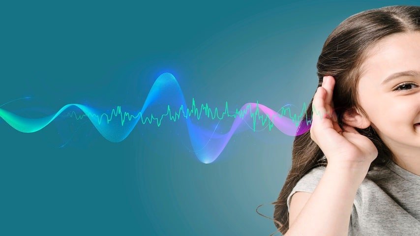 Why Voice Over is Important. Photo of young girl listening to a voice over. Image licence from FreePik: https://www.freepik.com/free-photo/person-having-hearing-issues_36190625.htm This image is being used to illustrate the article "Why Voice Over is Important for Media Impact."